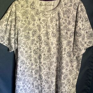 Robert Graham White Paisley Short Sleeve Tee